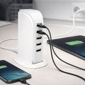 PowerMaster PM-11061 Multiplexer 5 Portlu 20W USB Şarj İstasyonu