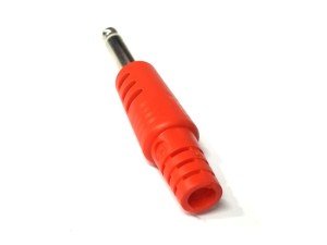 electroon 6.3mm Mono Metal Gitar Jak Erkek - Kırmızı