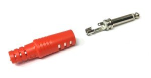 electroon 6.3mm Mono Metal Gitar Jak Erkek - Kırmızı
