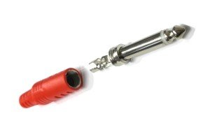 electroon 6.3mm Mono Metal Gitar Jak Erkek - Kırmızı