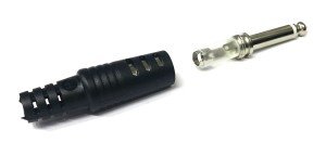 electroon 6.3mm Mono Metal Gitar Jak Erkek - Siyah