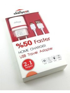 Chargeon 2xUSB Şarj Adaptörü 2.1A + Type C Kablo