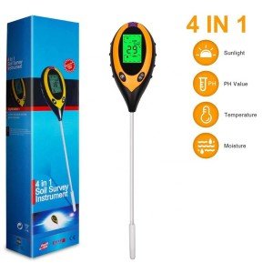 HIYE T-401 4in1 PH Işık Sıcaklığı Nem Toprak PH Ölçer