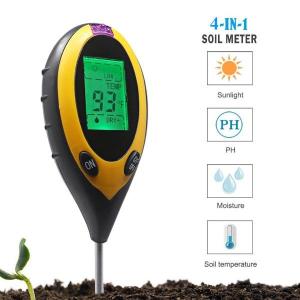 HIYE T-401 4in1 PH Işık Sıcaklığı Nem Toprak PH Ölçer