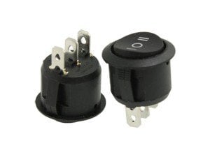 Electroon Işıksız Anahtar On-Off-On 3Pin Siyah