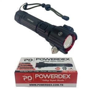Powerdex PD-6699 20W 2000 Lümen Şarjlı LED El Feneri 6000mAh Zoomlu Su Geçirmez