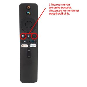 electroon Xiaomi BT-MI02 Mi Box Kumandası Netflix Prime Video Tuşlu