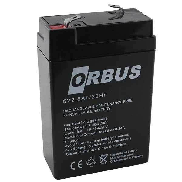 Orbus 6Volt 2.8Amper Kuru Akü 67x34x100mm