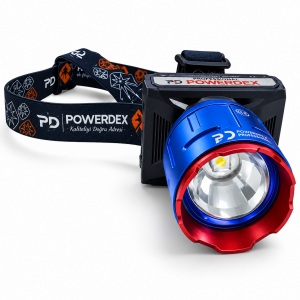 Powerdex PD-2572 60W 4000 Lümen Şarjlı LED Kafa Lambası 6400mAh Sensörlü Zoomlu