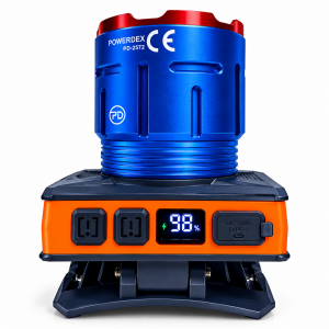 Powerdex PD-2572 60W 4000 Lümen Şarjlı LED Kafa Lambası 6400mAh Sensörlü Zoomlu