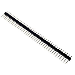 1x40 12mm 180Derece Erkek Pin Header Siyah - 1Adet