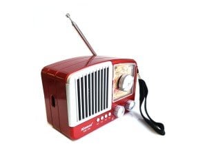 KAMAL KM-138 Nostaljik Radyo Şarjlı-Bluetooth-USB-SD Kırmızı