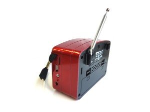 KAMAL KM-138 Nostaljik Radyo Şarjlı-Bluetooth-USB-SD Kırmızı
