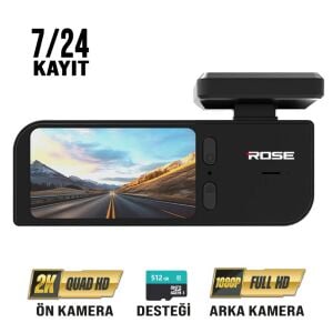 Rose MR-76 2 Kameralı Led Ekranlı Gece Görüşlü 2K+1K Araç İçi ve Arka Wifi Kamera