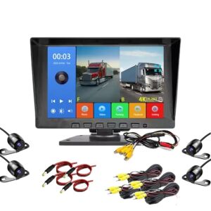 Rose MR-08 Full HD 7'' 4 Kameralı Kayıt Özellikli Araç DVR Monitör Set