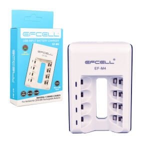 Efcell M4 AA-AAA 4'lü Pil Şarj Cihazı