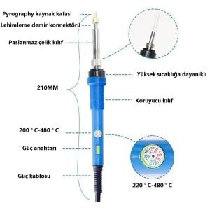 WellHise WH-947S+ 60Watt Isı Ayarlı Kalem Havya
