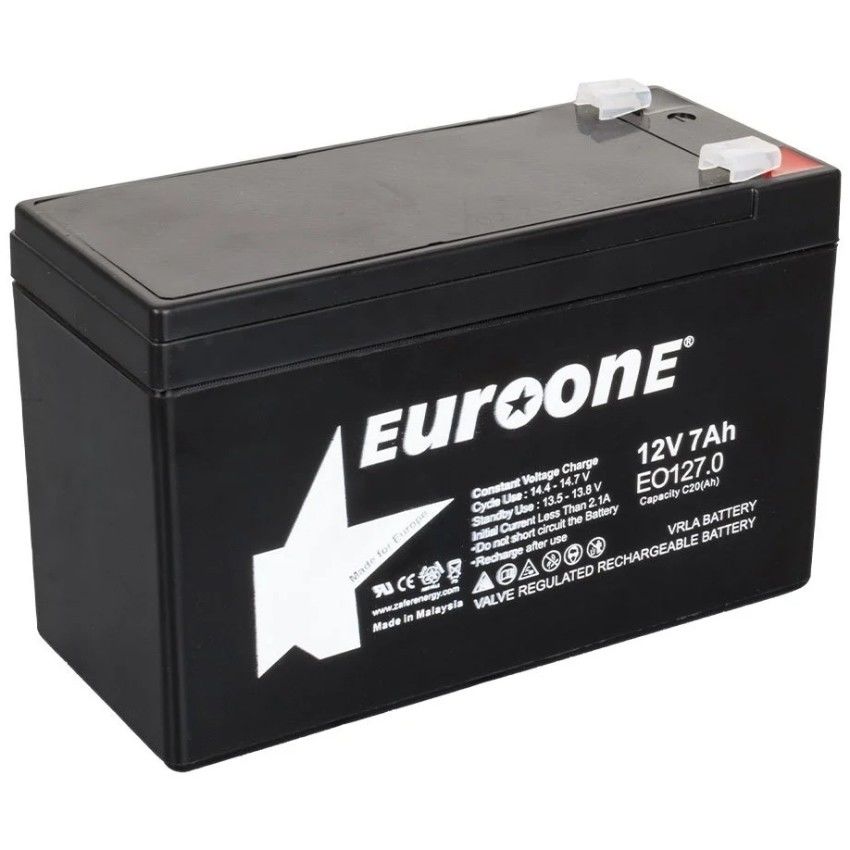 Euroone EO127.0 12Volt 7Amper Bakımsız Kuru Akü