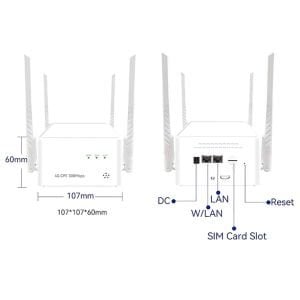 PowerMaster 300Mbps Kablosuz İç Mekan 4G/LTE Sim Kart Destekli Bağımsız Modem - Router