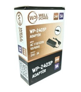 Wellpower 24Volt 3Amper Plastik Kasa Adaptör 24V 3A