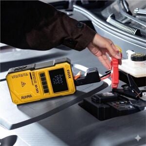 AUHMA A8822 4in1 Akıllı Akü Takviye Cihazı ve Hava Pompası - 10000mAh Powerbank & SOS Fener