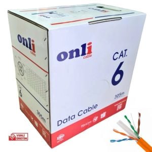 Onli 305Mt 23AWG UTP CAT6 Network Kablosu Turuncu Yerli Üretim