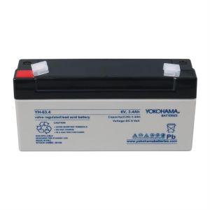 Yokohama YH-63.4 6Volt - 3.4Amper Yatık Akü (125x60x30 mm)