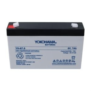 Yokohama YH-67.0 6Volt - 7Amper Akü (150x50x94 mm)