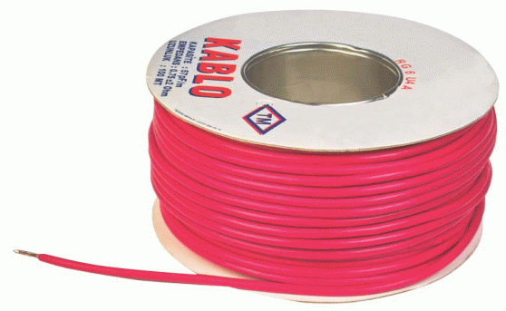 Swat Mikrofon Kablosu 100Metre Kırmızı Mono