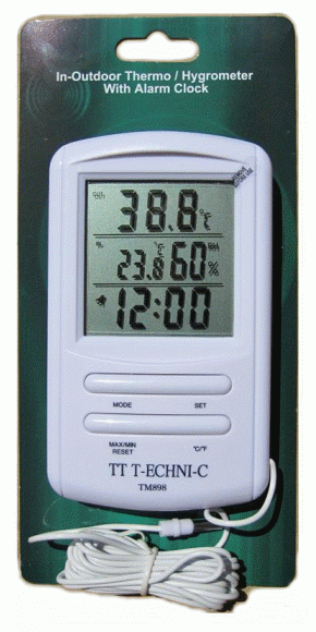 TT Technic TM 898 İç-Dış Ortam Termometre/Nem Ölçer/Alarm