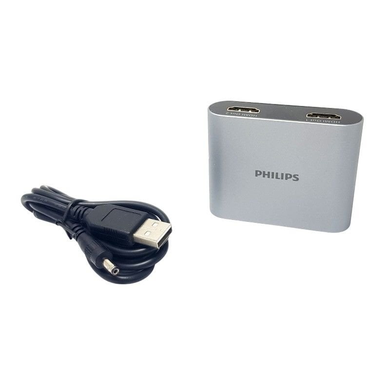 PHILIPS SWV9101E 4K 1x2 HDMI Splitter 1 Giriş-2 Çıkış Ultra HD Görüntü Dağıtıcı