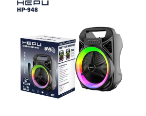 Hepu Hp-948 Taşınabilir Şarjlı Bluetooth Parti Hoparlörü 8 Inc