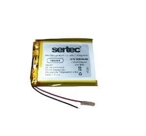 Sertec 785060 3.7V 3000mAh Li-Polymer Pil