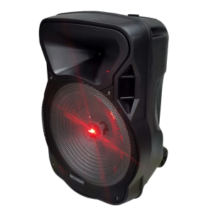 Electromaster ES-3845 15'' Portatif Taşınabilir Ses Sistemi 200Watt 1El Telsiz+1Yaka Telsiz