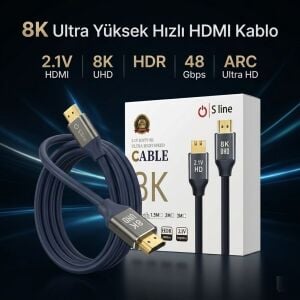 SLine 5Metre 8K HDMI Kablo 2.1v 60Hz