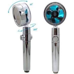 Sunup 360 Derece Dönebilen Pervaneli Turbo Tazyikli Duş Başlığı