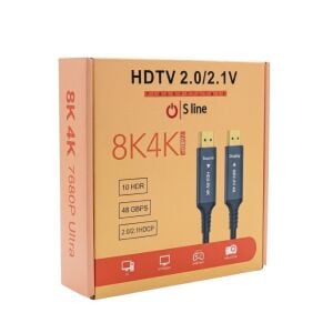 Sline 8K v2.1 Fiber Optik HDMI Kablo - 10Metre 7680x4320P