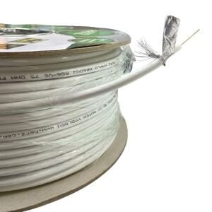 HERZ RG6U6 Uydu Anten Kablosu 100Metre Beyaz 64Tel
