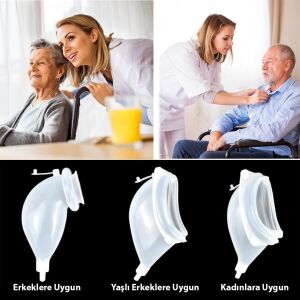 Sunup SN-29977 Yaşlı Erkekler İçin Silikon Külotlu İdrar Toplayıcı