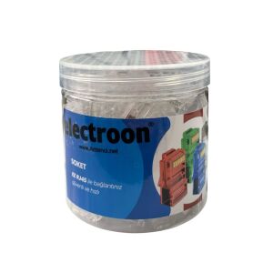 electroon Şeffaf CAT6 EZRJ45 Açık Uçlu Soket 8P/8C - 100Adet