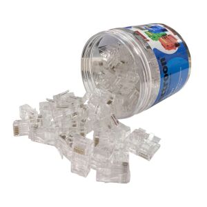 electroon Şeffaf CAT6 EZRJ45 Açık Uçlu Soket 8P/8C - 100Adet