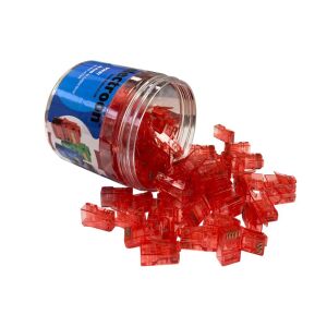 electroon Kırmızı CAT6 EZRJ45 Açık Uçlu Soket 8P/8C - 100Adet