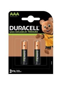 DURACELL 1.2V 750mA NiMH Şarjlı İnce Kalem Pil AAA