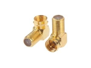 electroon F Konnektör L Fiş 90 Derece Gold - 1Adet