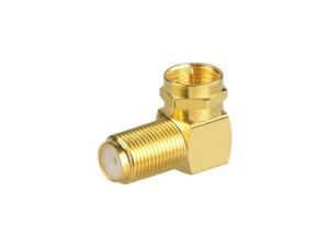 electroon F Konnektör L Fiş 90 Derece Gold - 1Adet