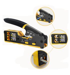 electroon Cat5/Cat6/CAT7 RJ45-RJ11  EZ-RJ45 Sıkma Pensesi Yedek Bıçaklı