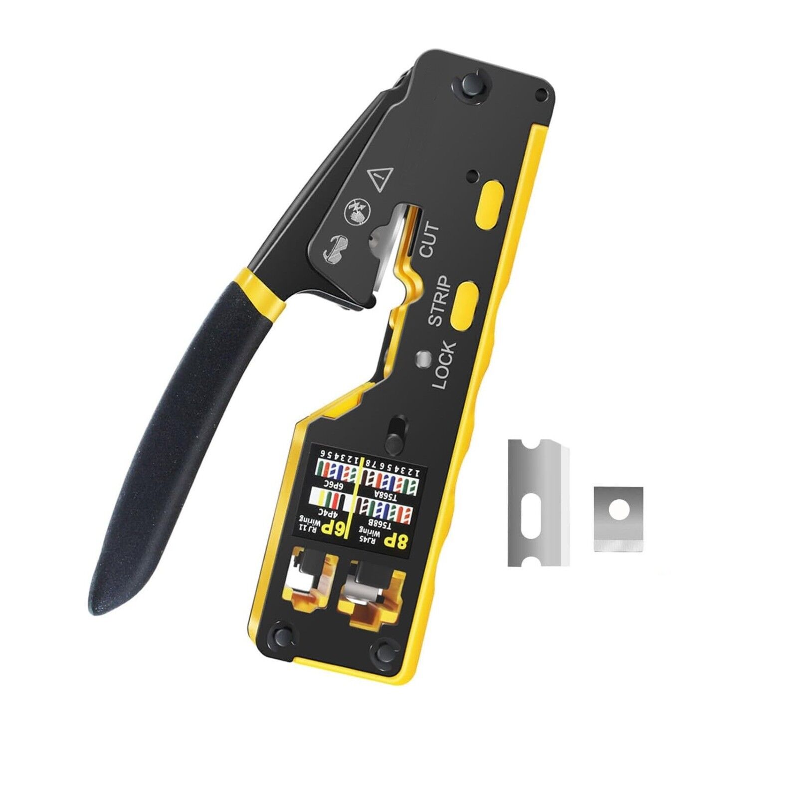 electroon Cat5/Cat6/CAT7 RJ45-RJ11  EZ-RJ45 Sıkma Pensesi Yedek Bıçaklı