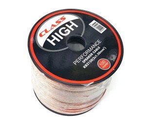 Class 2x1,50mm Hoparlör Kablosu 100Metre Şeffaf