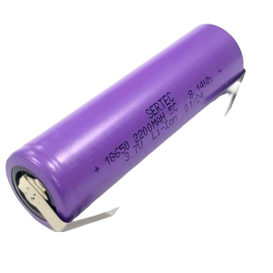 Sertec 18650 Şarjlı Pil 3.7V 2200mAh 5C Li-ion Puntolu Mor - 1Adet
