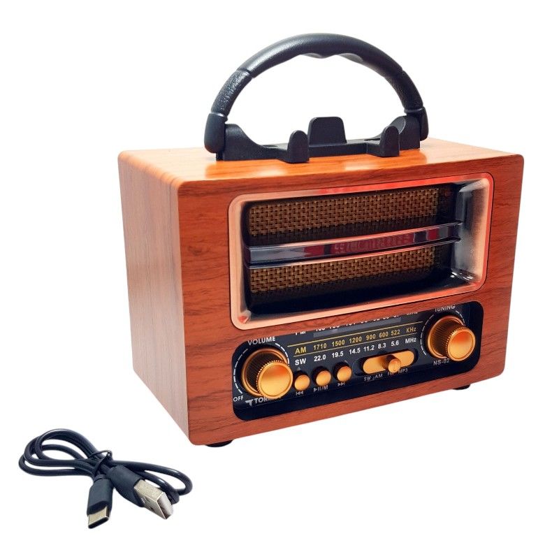 Torima Ns-02 Wooden Nostajik Radyo Bluetooth Hoparlör